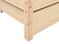 Łóżko piętrowe z szufladami 90x200 jasnobrązowe