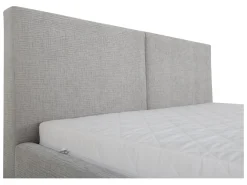Łóżko tapicerowane Lipano 160x200 ze stelażem i pojemnikiem szare