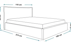 Łóżko tapicerowane Rimini Slim 90x200 ze stelażem drewnianym