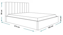 Łóżko tapicerowane SIM 9, 120x200 - Zielone