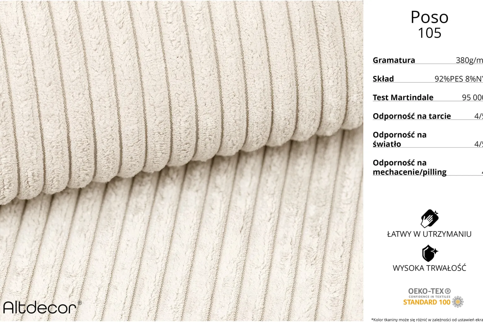 Łóżko tapicerowane z materacem + pojemnik ZORA-v1-Z-120x200 cm Beżowy