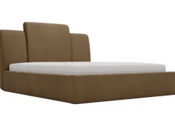 Łóżko tapicerpwane MIDAS 160x200 brązowe z pojemnikiem