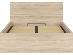 Łóżko Tetrix 140x200 ze stelażem i pojemnikiem dąb sonoma