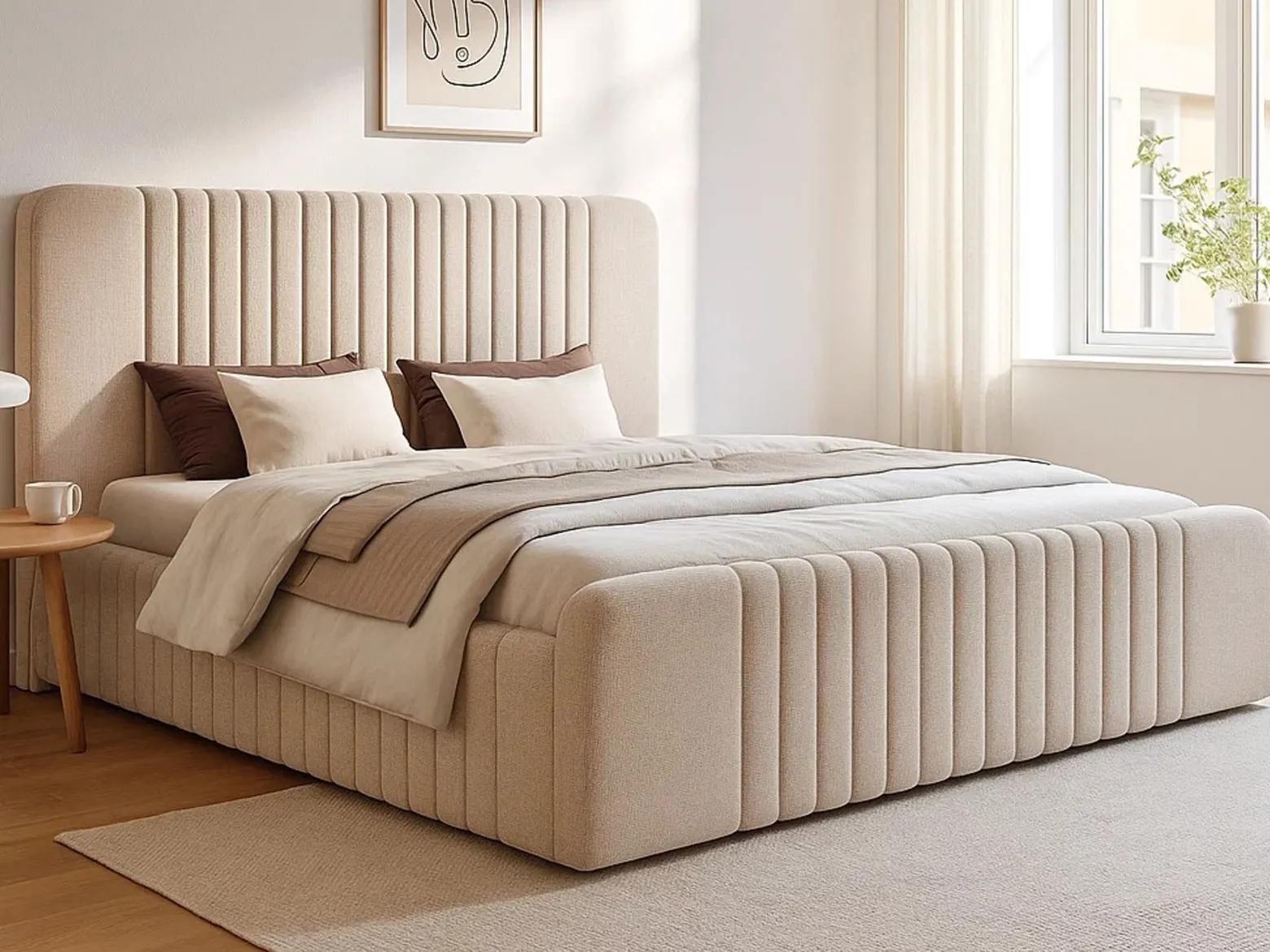Łóżko 120x200 Verto Comfort z pojemnikiem, tkanina Cremona 02
