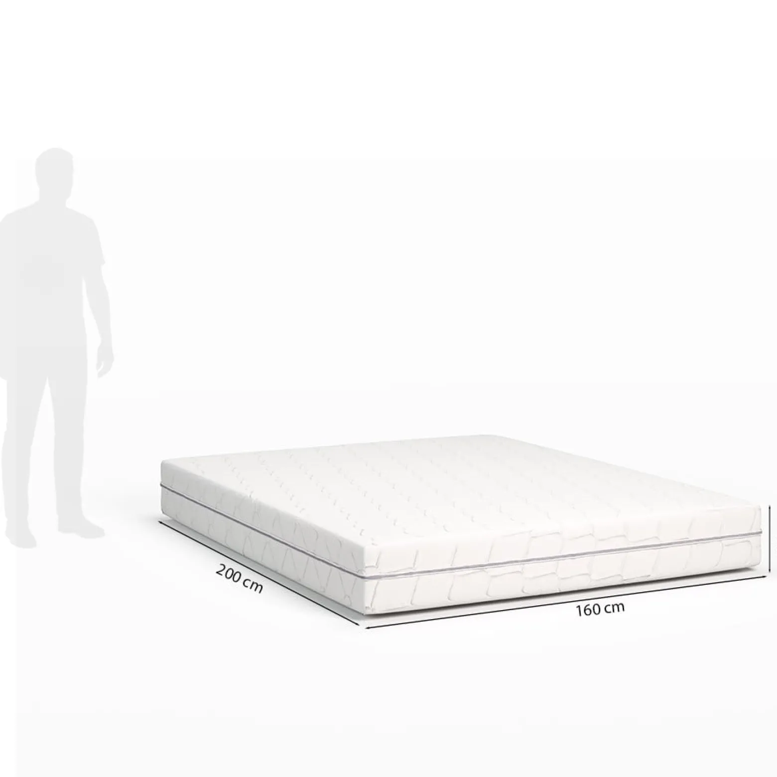 Łóżko 140x200 z pojemnikiem Nira czarne + materac H3 Nova T30