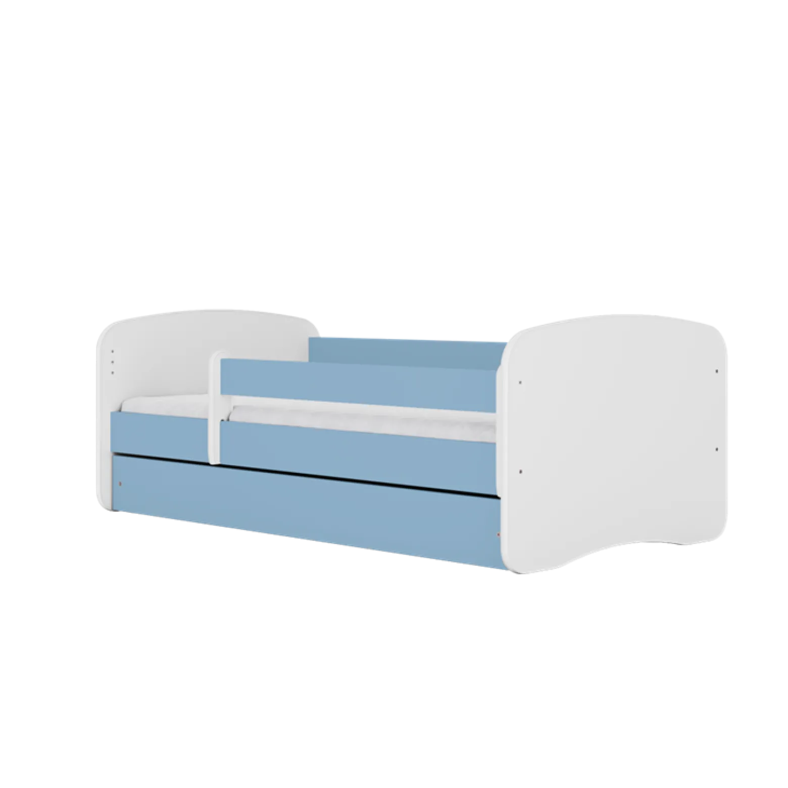 Łóżko Babydreams niebieskie Słonik z szufladą materac piankowy 180x80