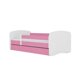 Łóżko Babydreams różowe Panda z szufladą materac piankowy 160x80