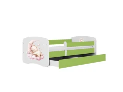 Łóżko Babydreams zielone Sen z szufladą materac piankowy 160x80