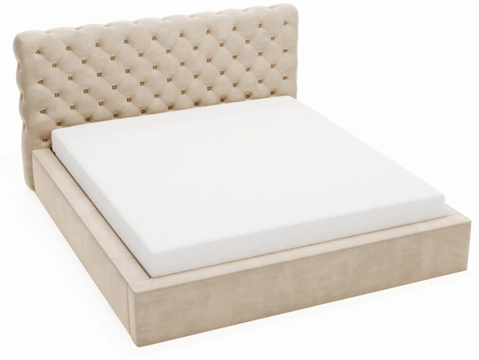 Łóżko chesterfield APOLLO 120x200 beżowe z pojemnikiem