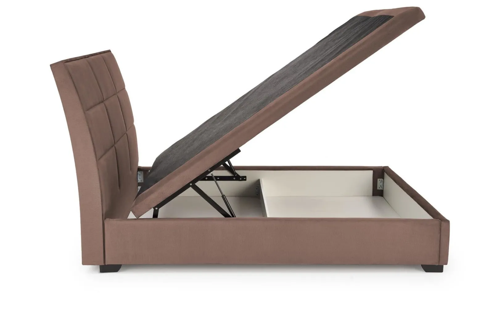 Łóżko CONTINENTAL 2 VELVET 160x200 beżowe bez szuflady/bez materaca