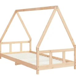 łóżko dla dzieci Brąz 90 x 200 cm Drewno sosnowe vidaXL