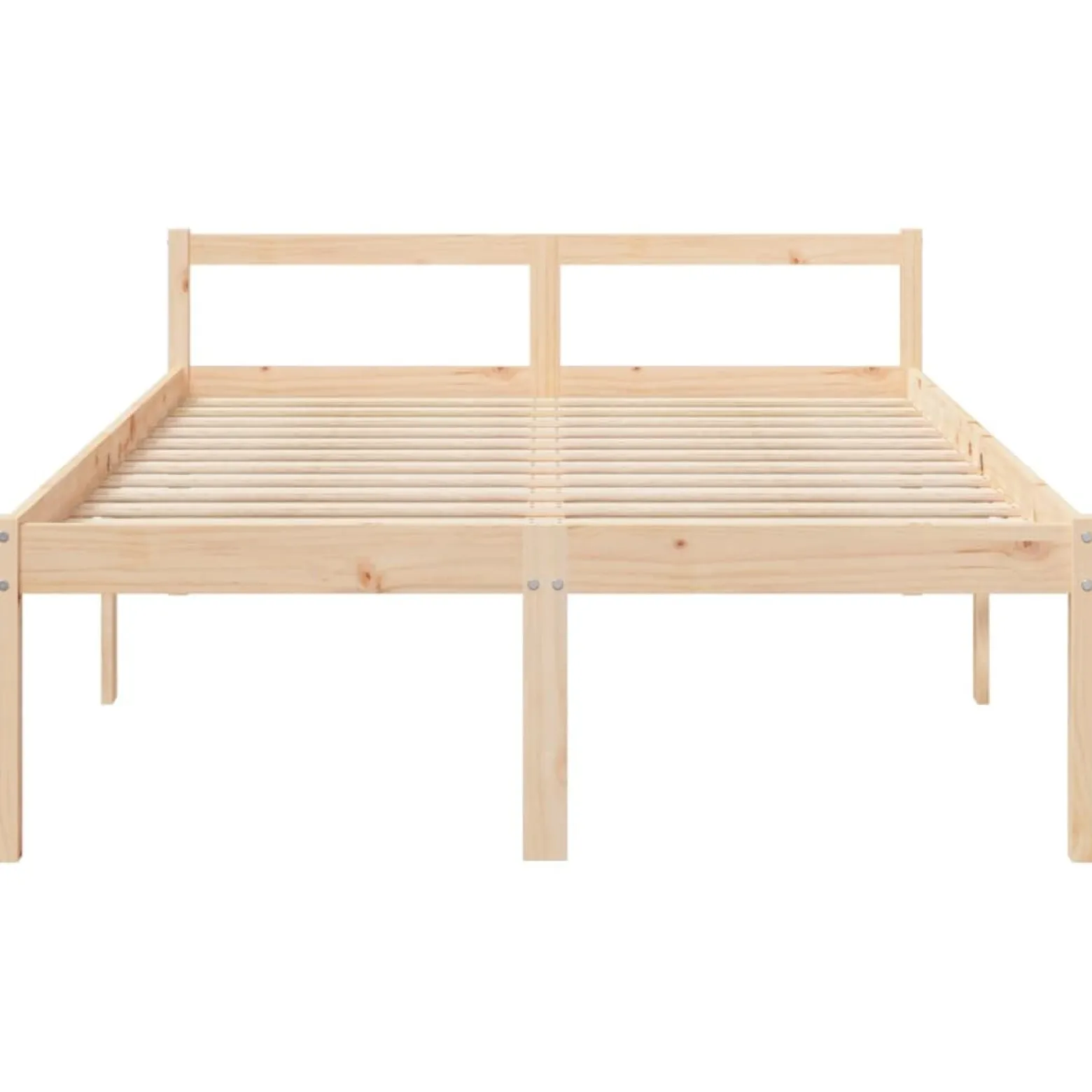 Łóżko dla seniora lite drewno sosnowe 140x190 cm