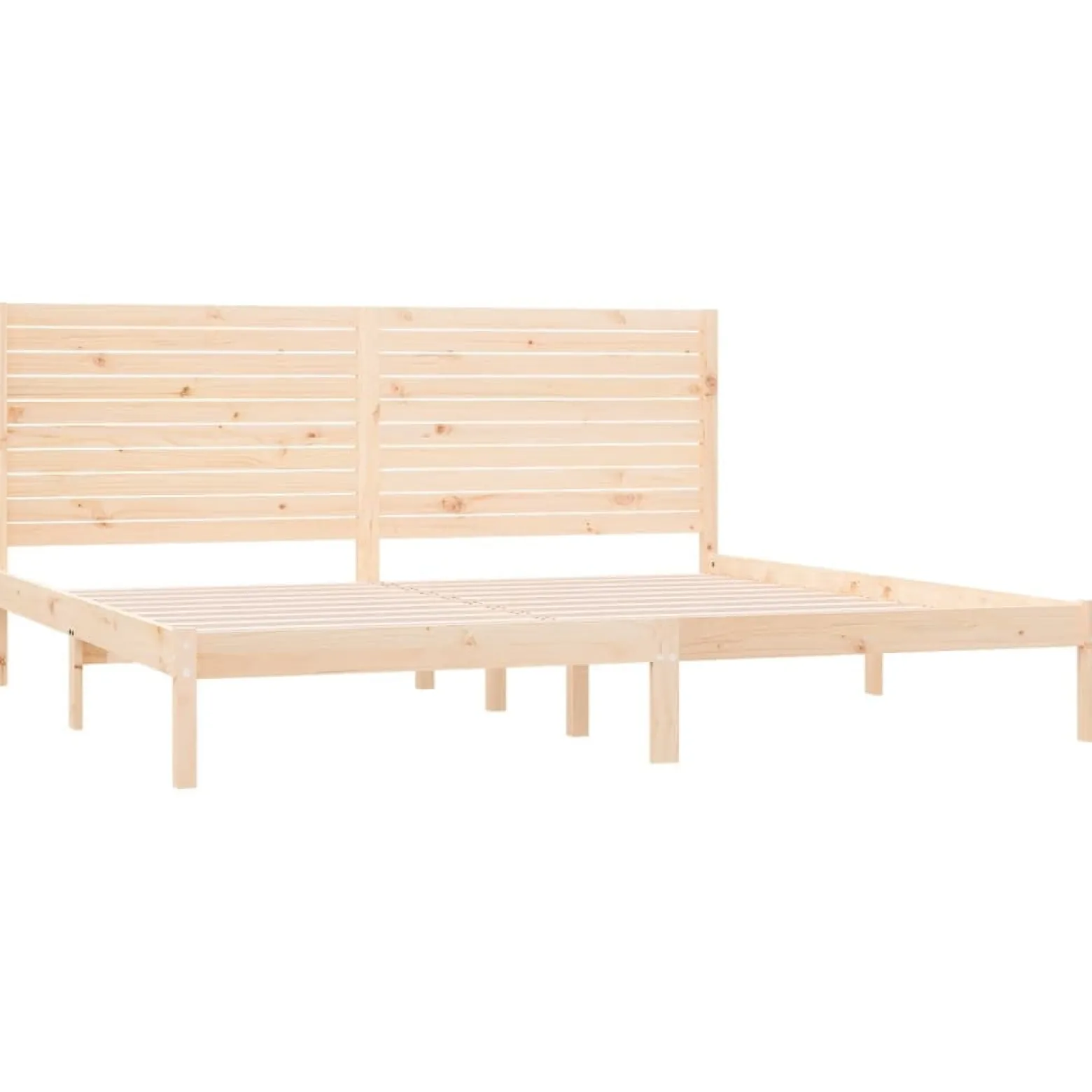 Łóżko Drewniane Brązowe Rama Łóżka Stelaż Do Pokoju Sypialni 200x200 cm