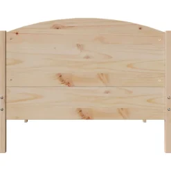 Łóżko Drewniane Brązowe Rama Łóżka Stelaż Do Pokoju Sypialni 75x190 cm