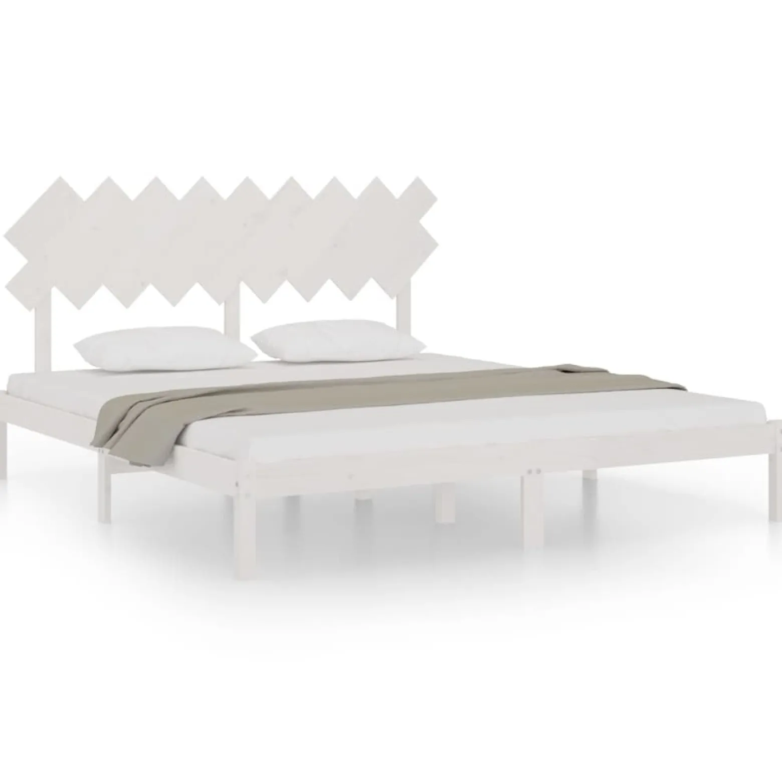 Łóżko Drewniane Rama Łóżka Sofa Biała Do Sypialni Pokoju 180x200 cm