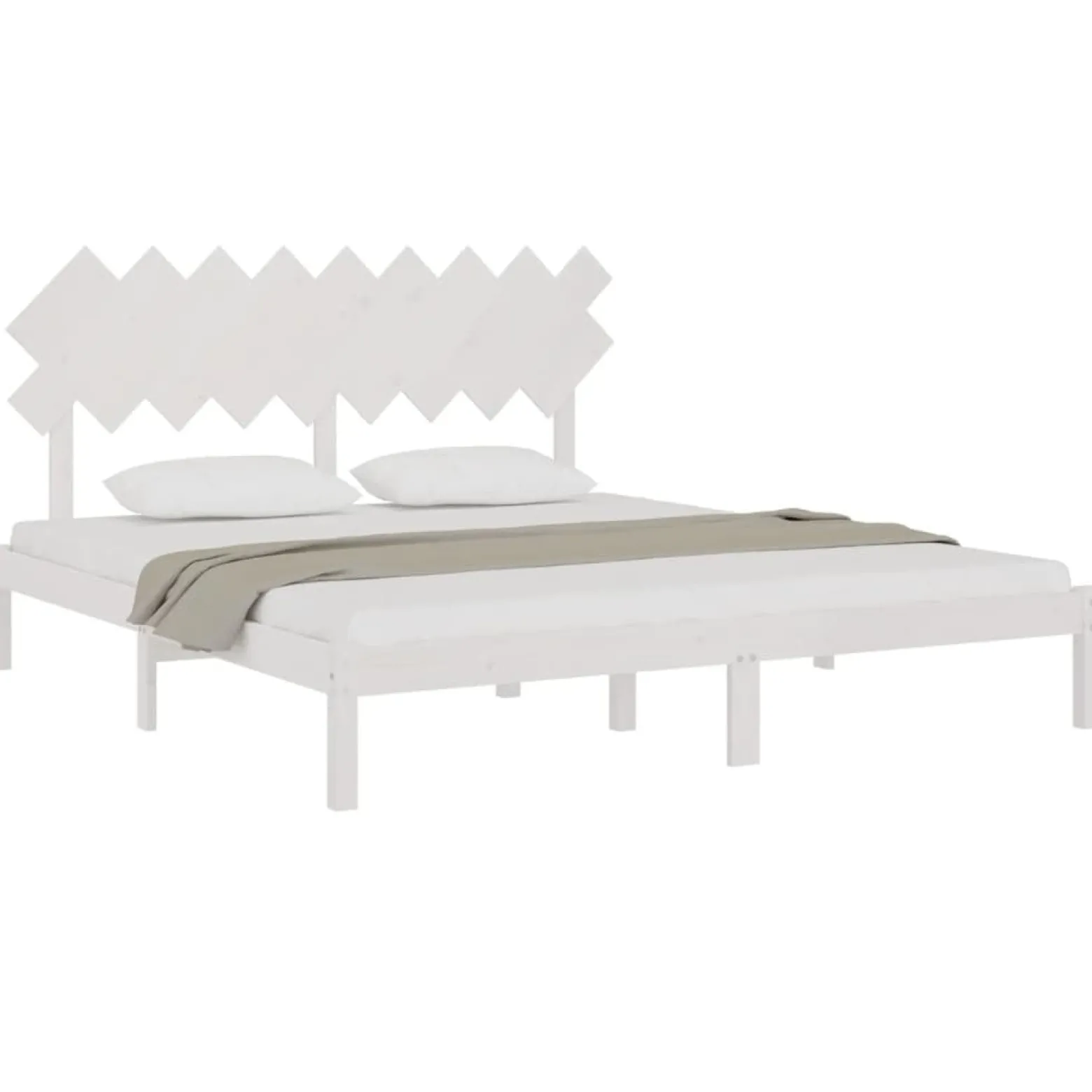 Łóżko Drewniane Rama Łóżka Sofa Biała Do Sypialni Pokoju 180x200 cm