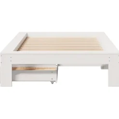 Łóżko Drewniane Rama Łóżka Sofa Biała Do Sypialni Pokoju 75x190 cm
