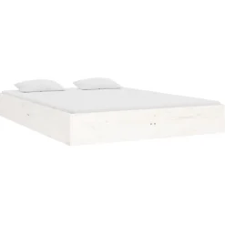 Łóżko Drewniane Rama Łóżka Sofa Biała Do Sypialni Pokoju 140 x 190 cm