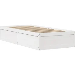 Łóżko drewniane rama łóżka sofa biała do sypialni pokoju 75x190 cm