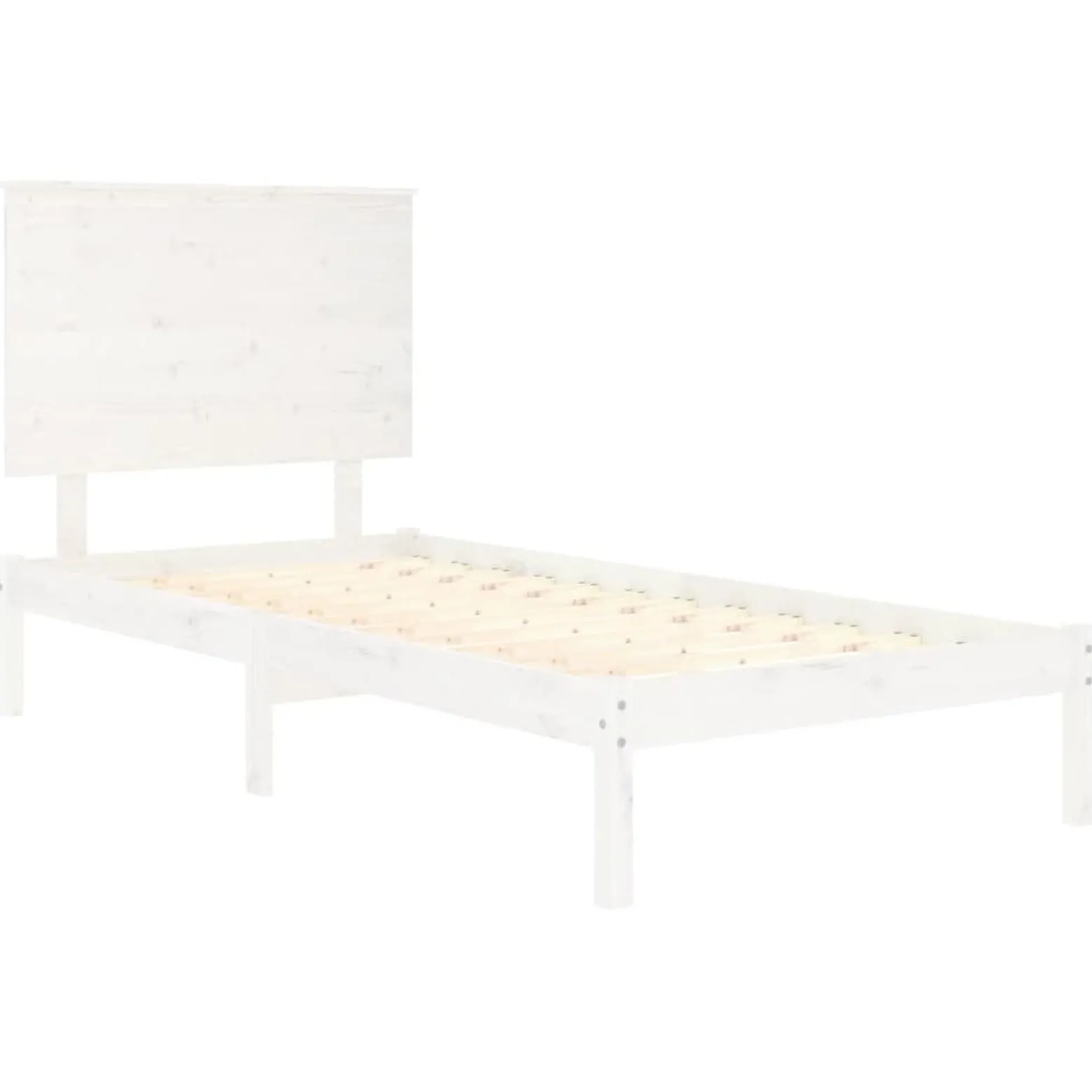 Łóżko Drewniane Rama Łóżka Sofa Biała Do Sypialni Pokoju 90x190 cm