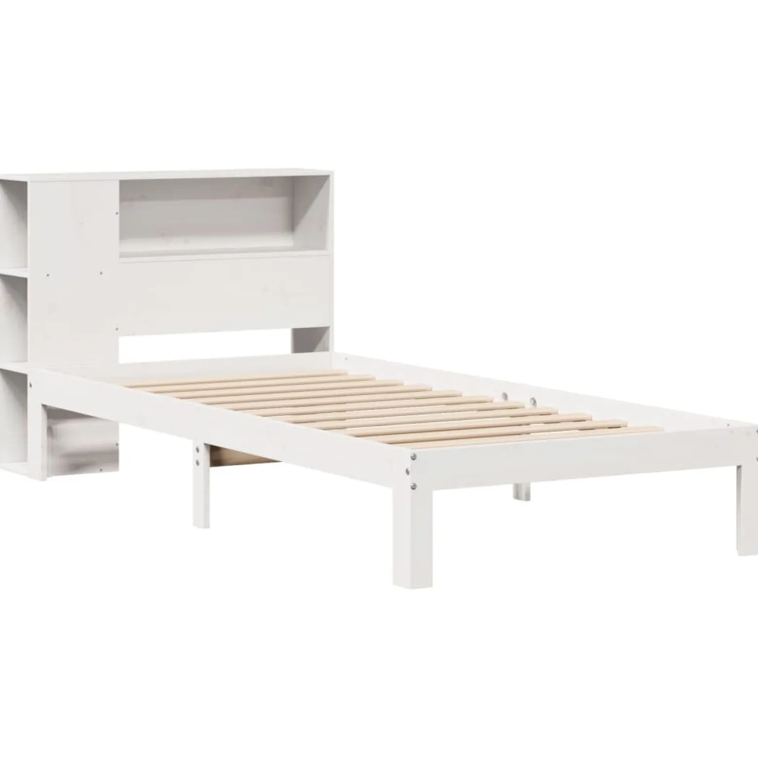 Łóżko drewniane rama łóżka sofa biała do sypialni pokoju 75x190 cm