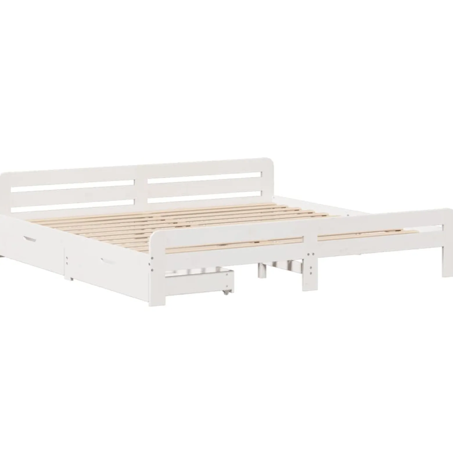 Łóżko Drewniane Rama Łóżka Sofa Biała Do Sypialni Pokoju200x200 cm