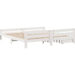 Łóżko Drewniane Rama Łóżka Sofa Biała Do Sypialni Pokoju200x200 cm
