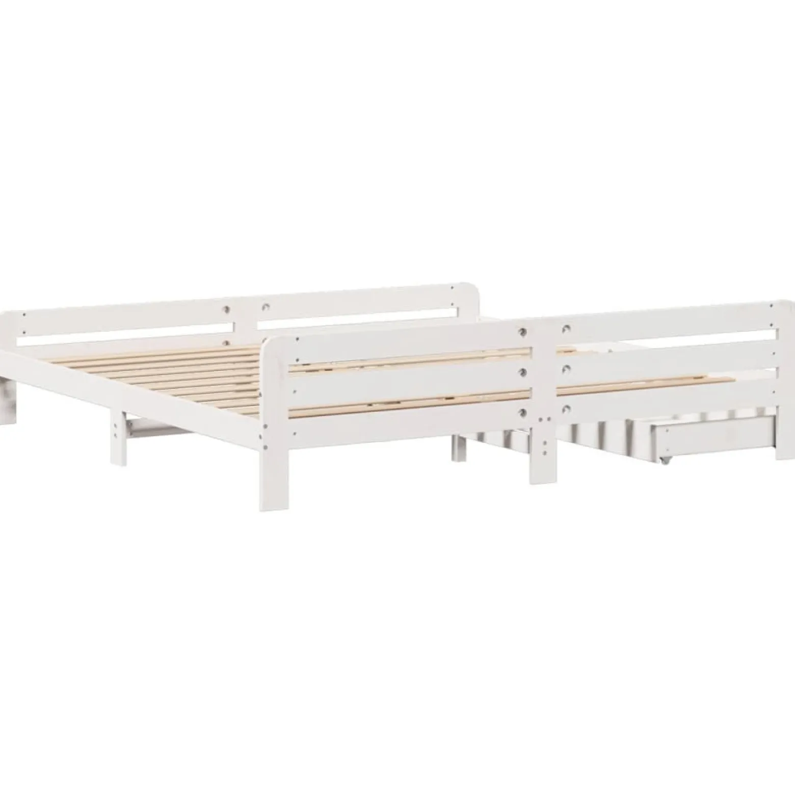 Łóżko Drewniane Rama Łóżka Sofa Biała Do Sypialni Pokoju200x200 cm