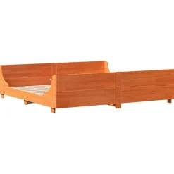 Łóżko Drewniane Rama Łóżka Sofa Brązowe Do Sypialni Pokoju 180x200 cm