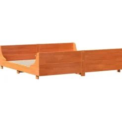 Łóżko Drewniane Rama Łóżka Sofa Brązowe Do Sypialni Pokoju 180x200 cm