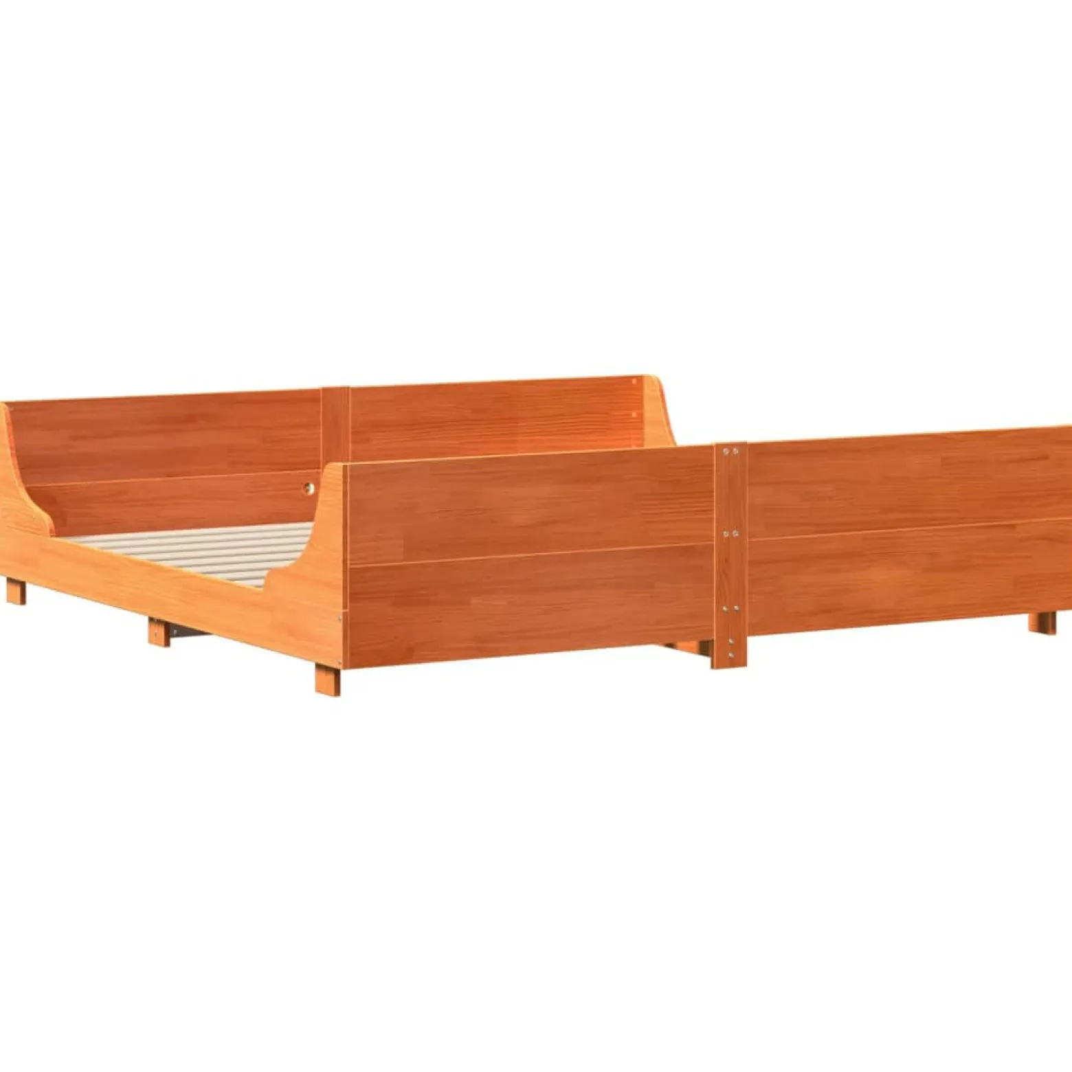 Łóżko Drewniane Rama Łóżka Sofa Brązowe Do Sypialni Pokoju 180x200 cm