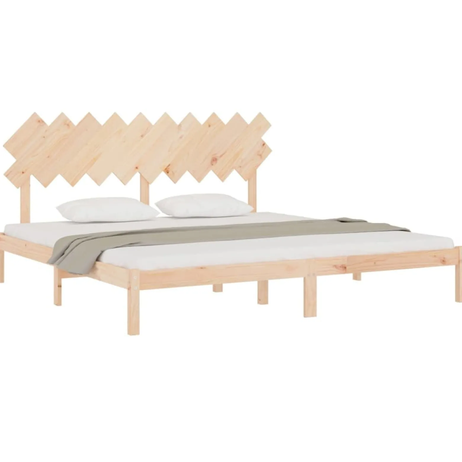 Łóżko Drewniane Rama Łóżka Sofa Brązowe Do Sypialni Pokoju 200x200 cm