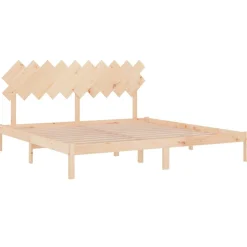 Łóżko Drewniane Rama Łóżka Sofa Brązowe Do Sypialni Pokoju 200x200 cm