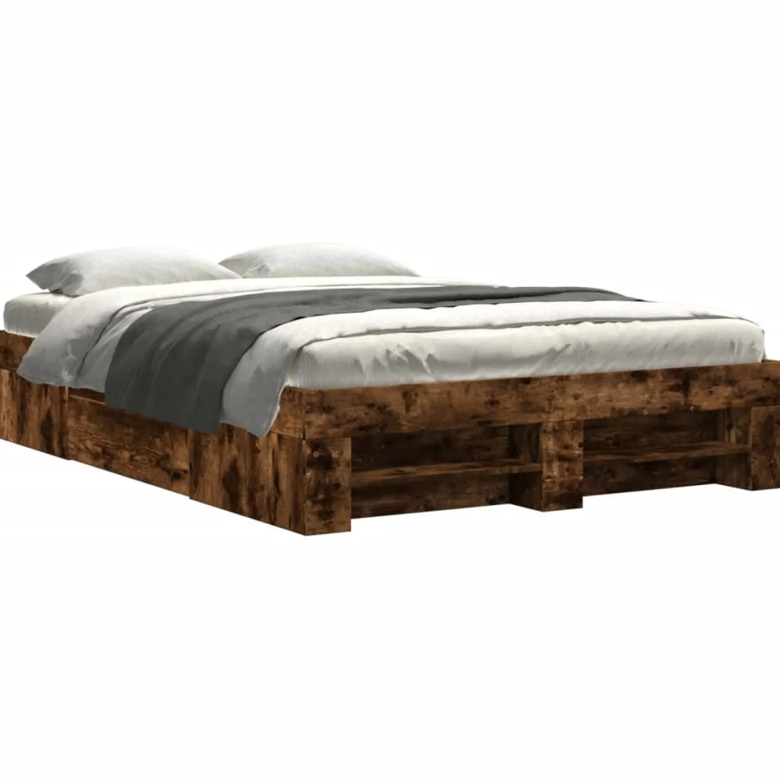 Łóżko Drewniane Rama Łóżka Sofa Brązowe Do Sypialni Pokoju 120x200 cm