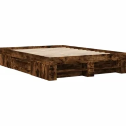 Łóżko Drewniane Rama Łóżka Sofa Brązowe Do Sypialni Pokoju 120x200 cm