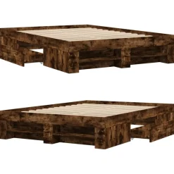 Łóżko Drewniane Rama Łóżka Sofa Brązowe Do Sypialni Pokoju 120x200 cm