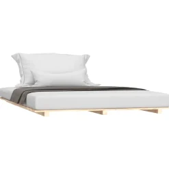 Łóżko Drewniane Rama Łóżka Sofa Brązowe Do Sypialni Pokoju 140 x 190 cm