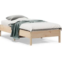 Łóżko Drewniane Rama Łóżka Sofa Brązowe Do Sypialni Pokoju 75x190 cm