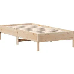Łóżko Drewniane Rama Łóżka Sofa Brązowe Do Sypialni Pokoju 75x190 cm