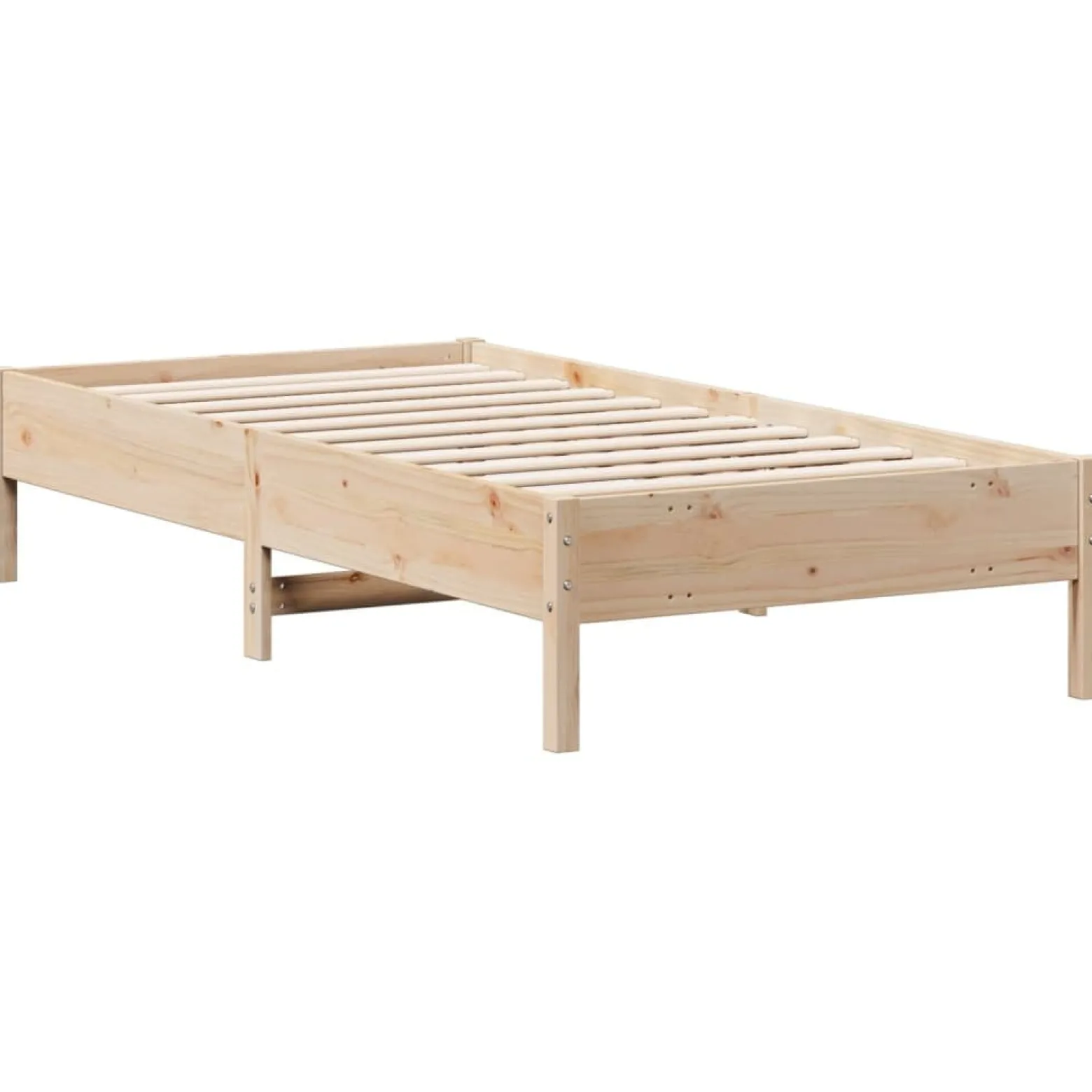 Łóżko Drewniane Rama Łóżka Sofa Brązowe Do Sypialni Pokoju 75x190 cm