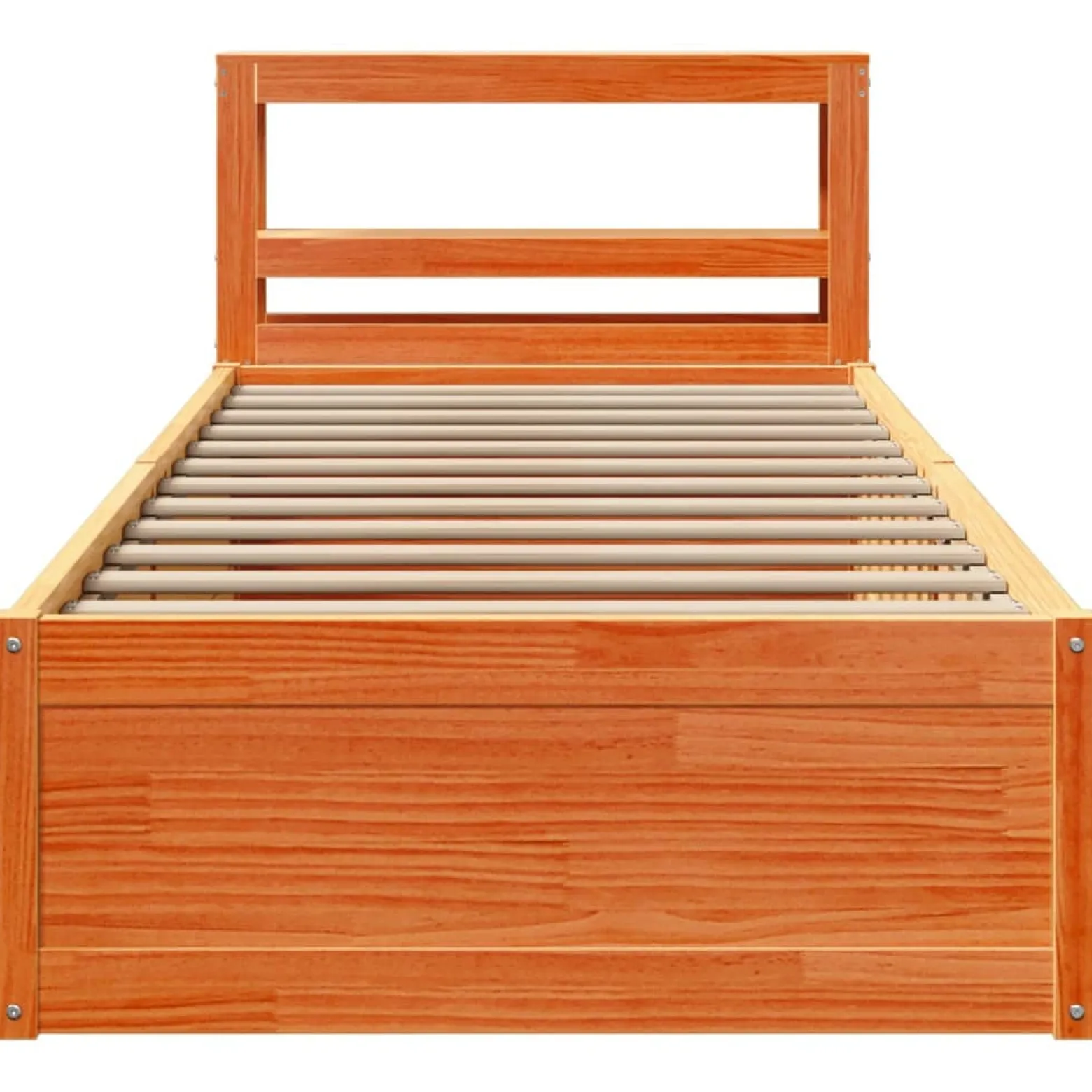 Łóżko Drewniane Rama Łóżka Sofa Brązowe Do Sypialni Pokoju 100x200 cm