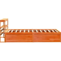 Łóżko Drewniane Rama Łóżka Sofa Brązowe Do Sypialni Pokoju 100x200 cm