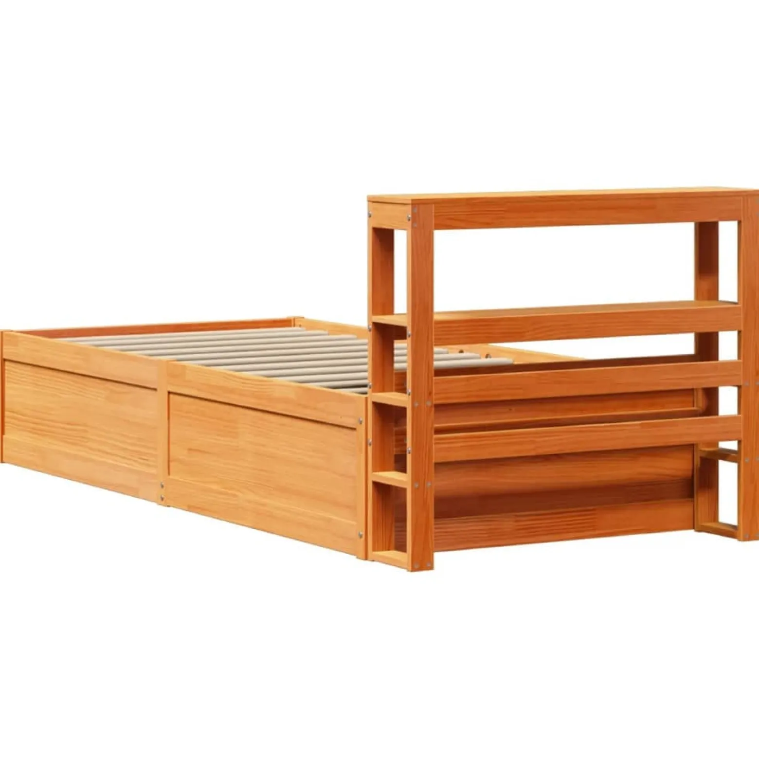 Łóżko Drewniane Rama Łóżka Sofa Brązowe Do Sypialni Pokoju 100x200 cm