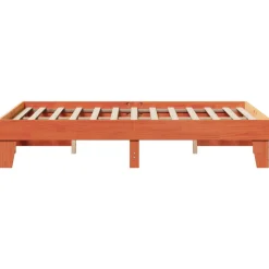 Łóżko Drewniane Rama Łóżka Sofa Brązowe Do Sypialni Pokoju 135x190 cm