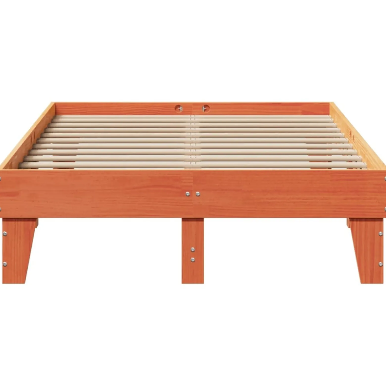 Łóżko Drewniane Rama Łóżka Sofa Brązowe Do Sypialni Pokoju 135x190 cm