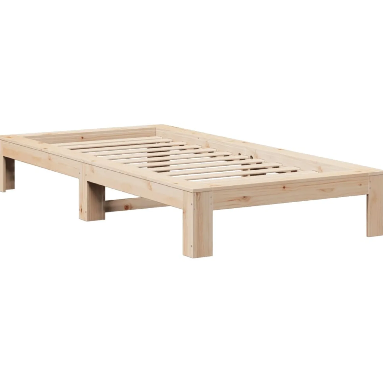 Łóżko Drewniane Rama Łóżka Sofa Brązowe Do Sypialni Pokoju 75x190 cm
