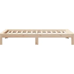 Łóżko Drewniane Rama Łóżka Sofa Brązowe Do Sypialni Pokoju 75x190 cm
