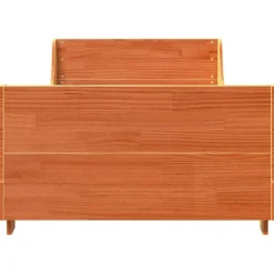 Łóżko Drewniane Rama Łóżka Sofa Brązowe Do Sypialni Pokoju 75x190 cm,