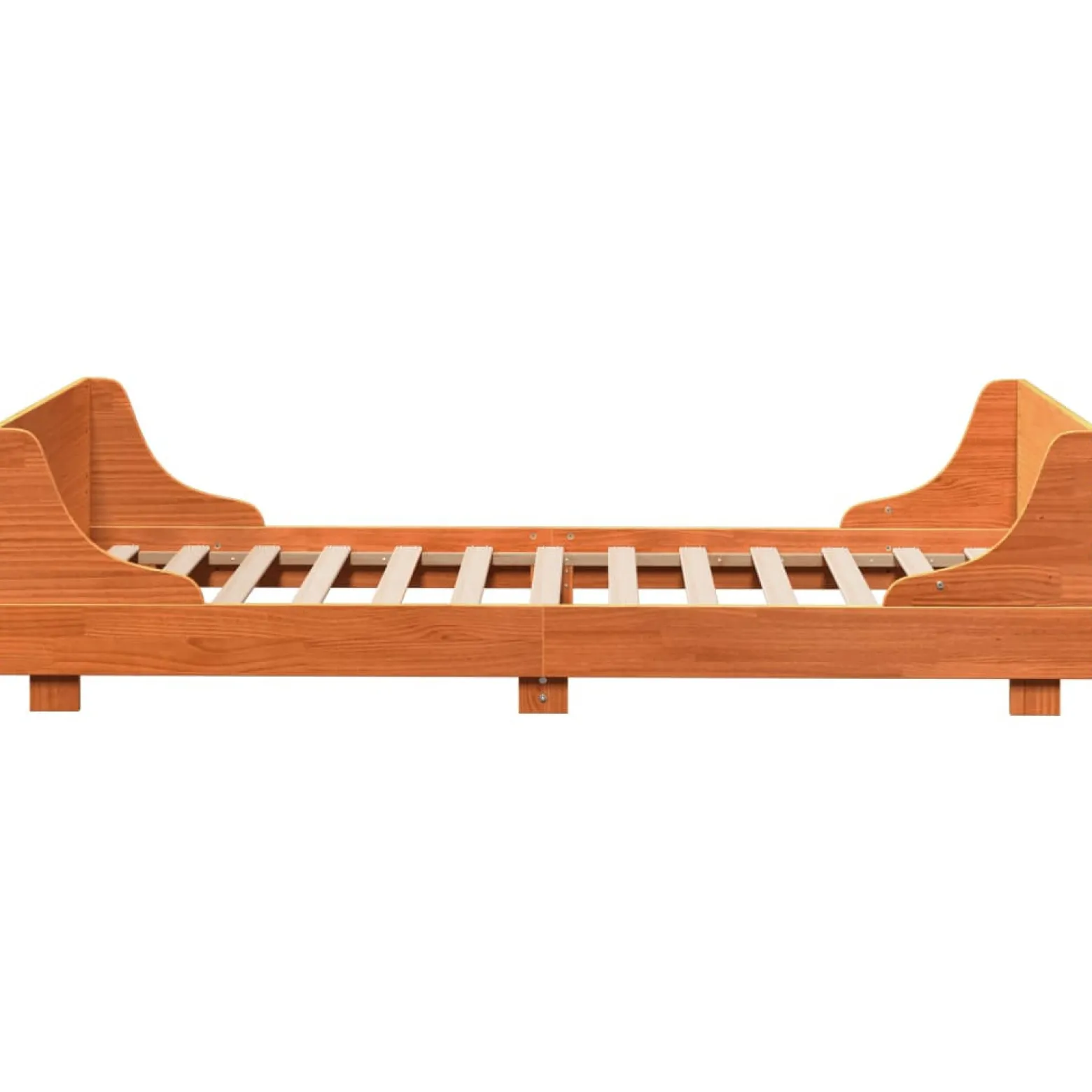 Łóżko Drewniane Rama Łóżka Sofa Brązowe Do Sypialni Pokoju 75x190 cm,