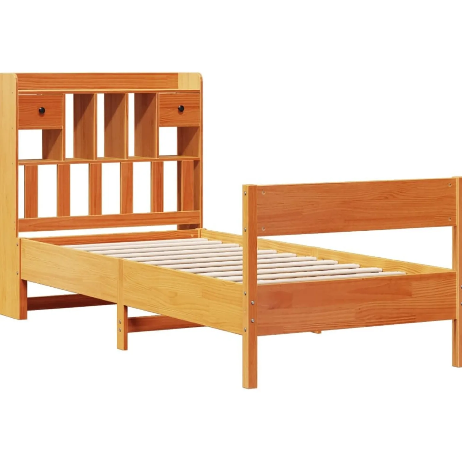 Łóżko Drewniane Rama Łóżka Sofa Brązowe Do Sypialni Pokoju 100x200 cm